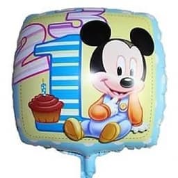 Шар фольга Микки Маус малыш с гелием 45см
