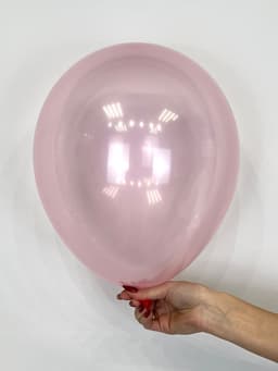 Шар кристалл прозрачный розовый / 30 см