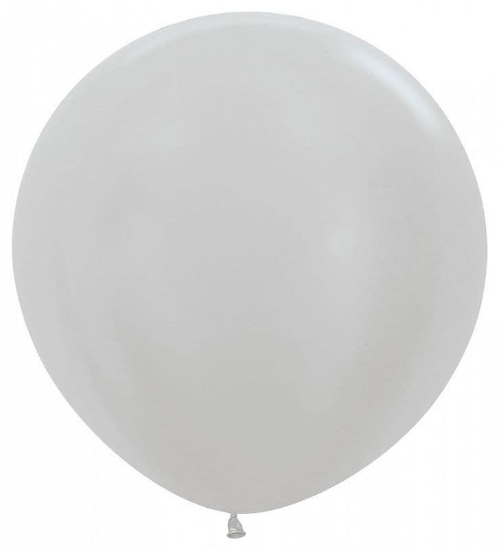 Шар Металлик Серебро 24" / 60 см