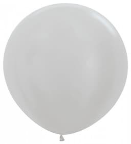 Шар Металлик Серебро 24" / 60 см