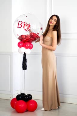 Шар на стойке с воздухом «Большая любовь»