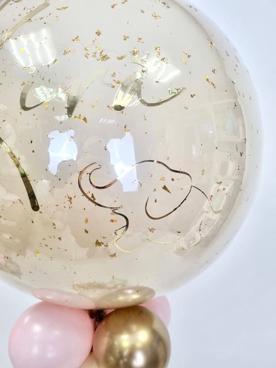 Шар на стойке с воздухом «Для девочки»