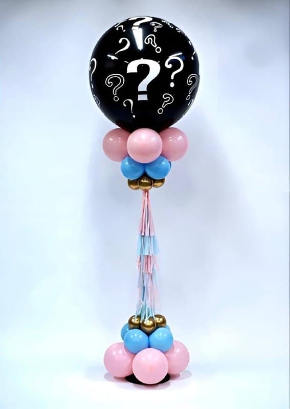 Шар на стойке с воздухом "Гендер-пати шар"