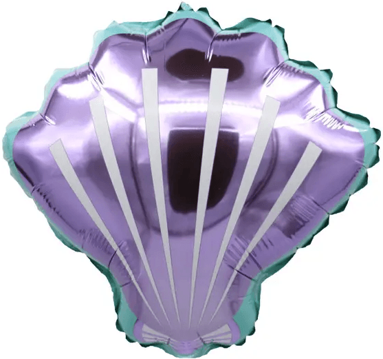Шар с клапаном (13''/33 см) Мини-фигура, Морская ракушка, Сиреневый, 1 шт.