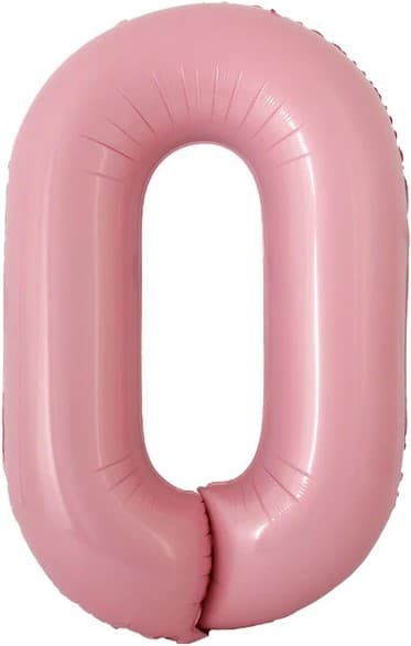 Шар с клапаном (16''/41 см) Мини-цифра, 0, Розовый Шар с клапаном (16''/41 см) Мини-цифра, 0, Розовый