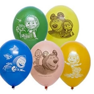 Шар с рис 14" Маша и Медведь Шар с рис 14" Маша и Медведь