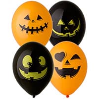 Шар с рис 14" Тыква черн/оранжевый Шар с рис 14" Тыква черн/оранжевый