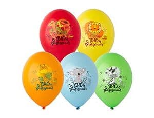 Шар с рисунком 14"/36 см ДР Животные Тропич 2ц Шар с рисунком 14"/36 см ДР Животные Тропич 2ц