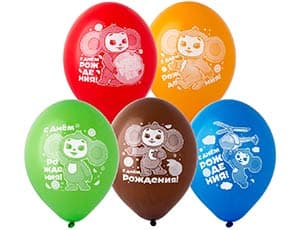 Шар с рисунком 14"/ 36 см С ДР Чебурашка Шар с рисунком 14"/ 36 см С ДР Чебурашка