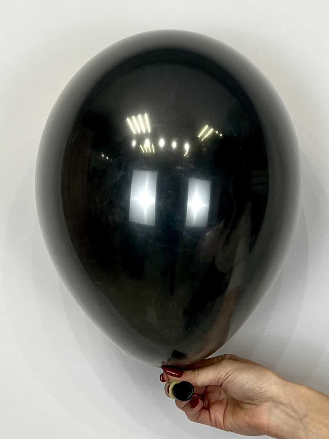 Шар стекло (шар в шаре) Черный пастель + прозрачный 30 см