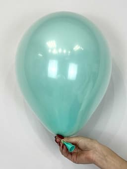 Шар стекло (шар в шаре) Light green (Светло-бирюзовый) пастель + прозрачный 30 см