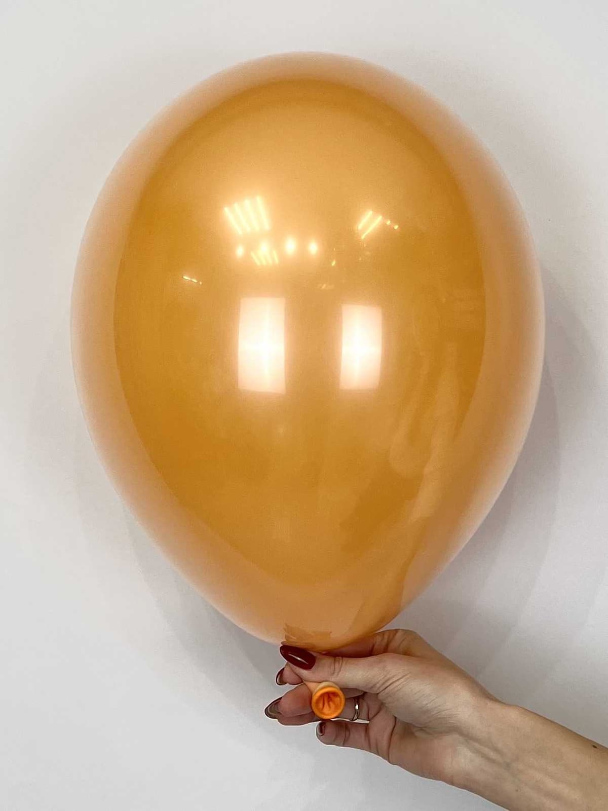 Шар стекло (шар в шаре) Оранжевый пастель + прозрачный 30 см