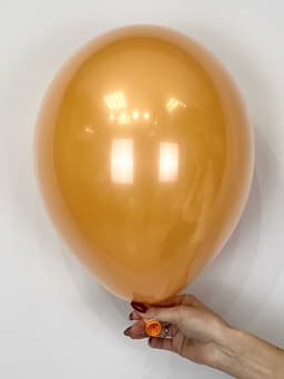 Шар стекло (шар в шаре) Оранжевый пастель + прозрачный 30 см