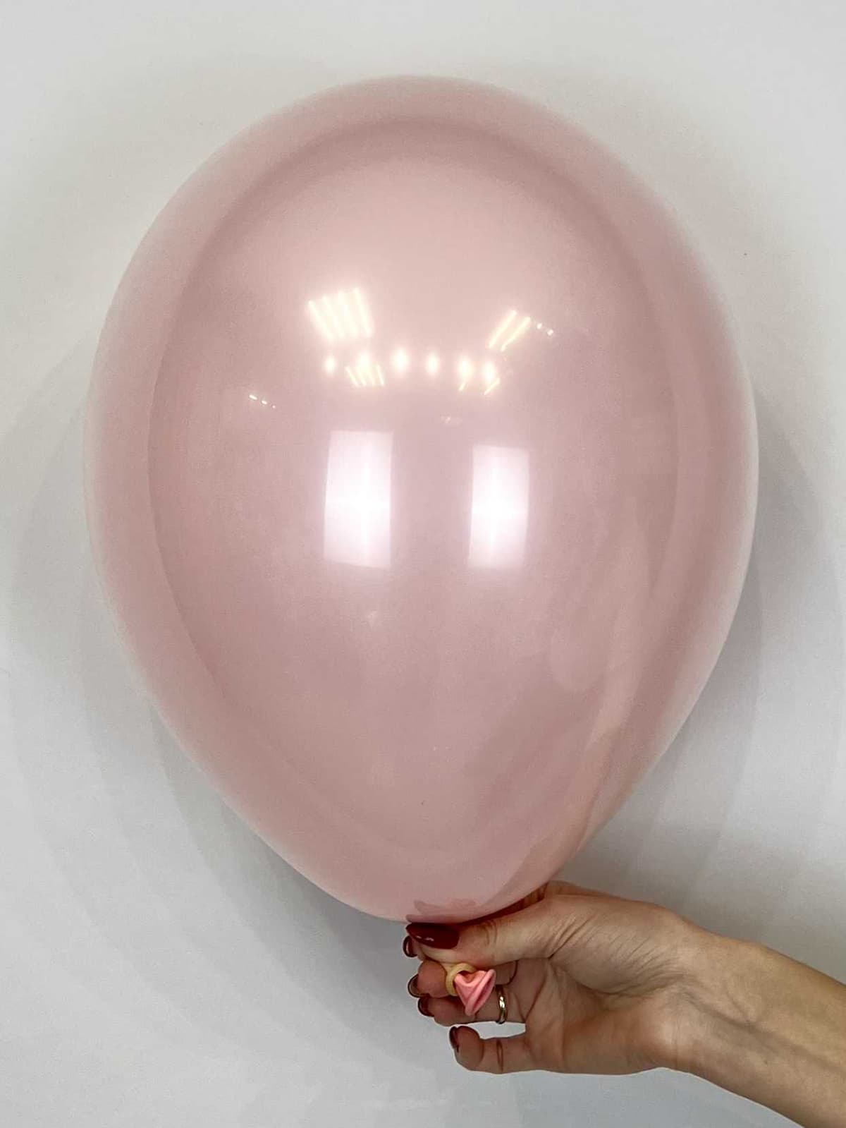 Шар стекло (шар в шаре) Розовый пастель + прозрачный 30 см