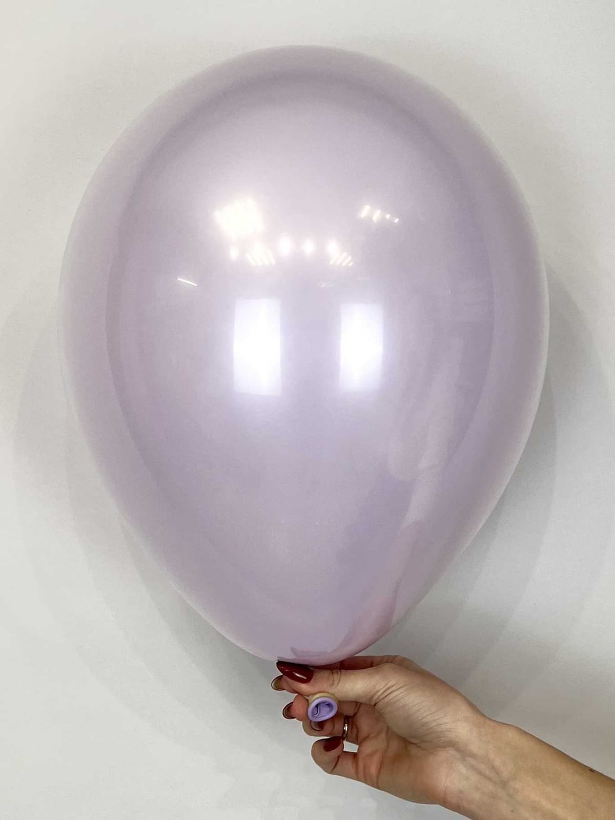 Шар стекло (шар в шаре) Сиреневый макарунс пастель + прозрачный 30 см