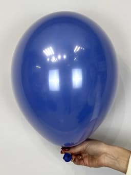 Шар стекло (шар в шаре) Васильково синий пастель + прозрачный 30 см