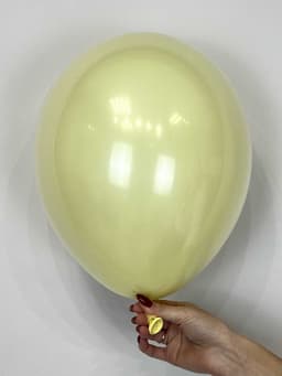 Шар стекло (шар в шаре) Желтый макарунс пастель + прозрачный 30 см