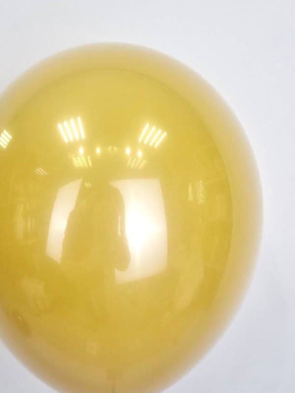 Шар стеклянный (шар в шаре) горчичный 30 см