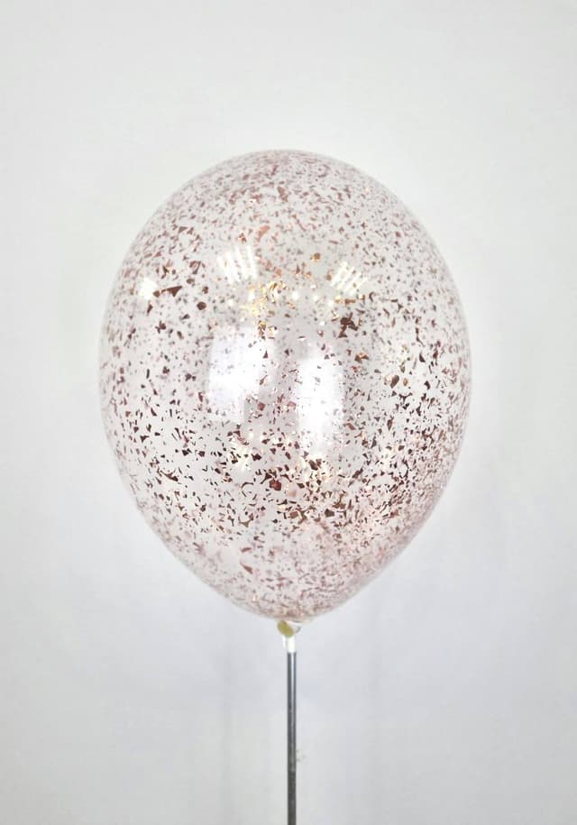 Шарик с конфетти блестки (розовое золото) Шарик с конфетти блестки (розовое золото)