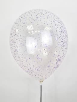 Шарик с конфетти (розовый/сиреневый пенопласт)