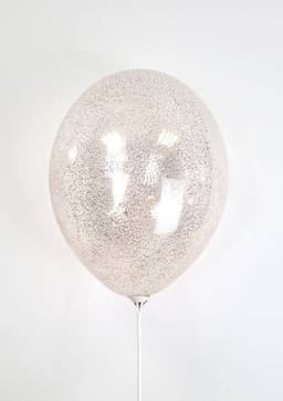 Шарик с конфетти шестигранное (розовое золото)