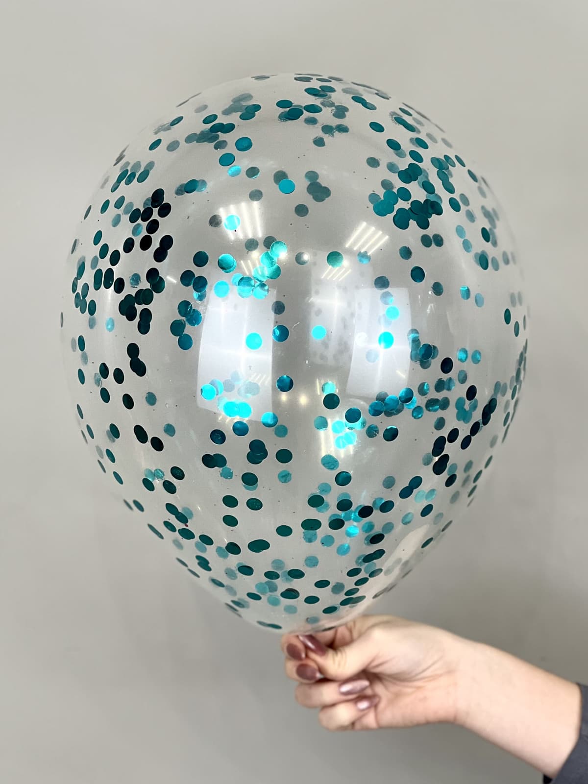 Шарик с круглым конфетти (тиффани)