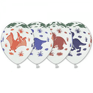 Шелк. пастель 14" Динозаврики