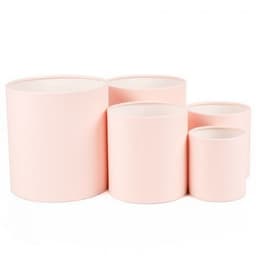 Шляпная коробка L (18 х 18 см) большая, розовая