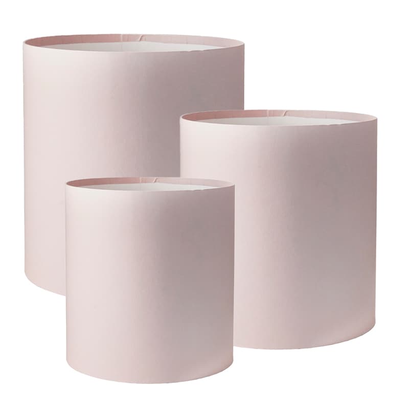 Шляпная коробка М (пудровая) средняя 18 х 18h см