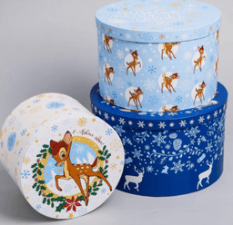 Шляпная коробка "С новым годом!", Disney, белый, 19 × 19 × 13 см