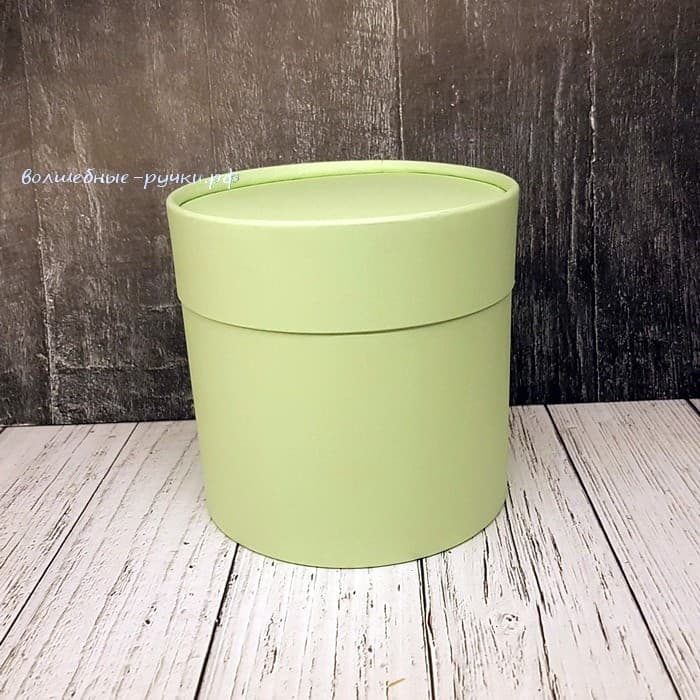 Шляпная коробка S (светло-зеленая) маленькая 15.5 х 16h см