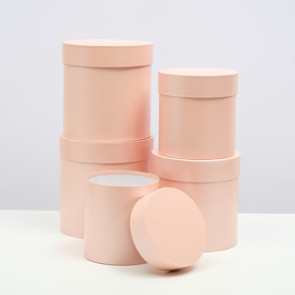 Шляпная коробка "Ваниль" 18 х 18 х 18 см