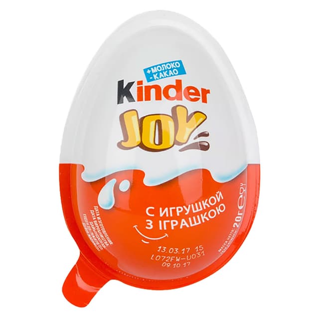 Шоколадное яйцо Kinder Joy с игрушкой, 20г Шоколадное яйцо Kinder Joy с игрушкой, 20г