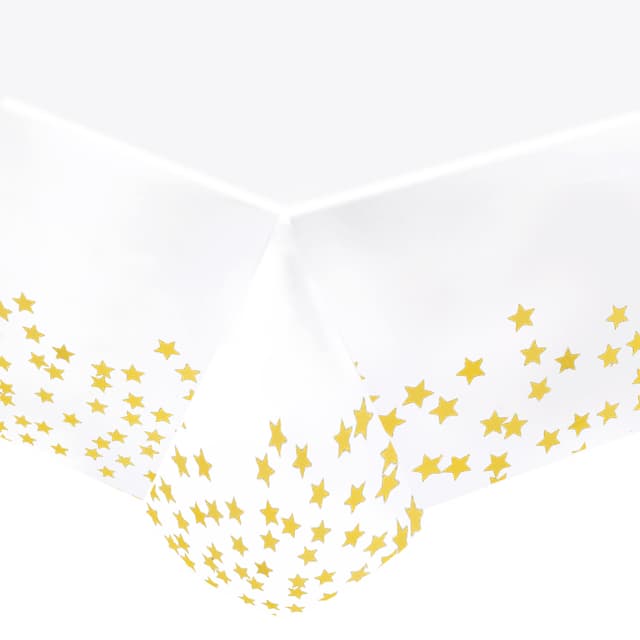 Скатерть "Звезды Золотые" с золотой печатью 1,83*1,37 м / 1 шт. / Скатерть "Звезды Золотые" с золотой печатью 1,83*1,37 м / 1 шт. /
