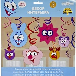 Спираль Смешарики Улыбки 46-60см/12шт Спираль Смешарики Улыбки 46-60см/12шт