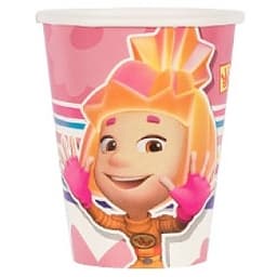 Стакан бум Фиксики Симка 270мл /8шт/