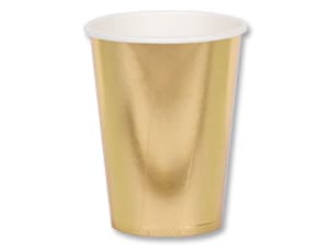 Стакан фольгирован золотой 210 мл 6шт Стакан фольгирован золотой 210 мл 6шт