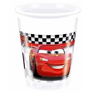 Стакан пластик. Тачки формула./8шт/