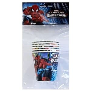 Стаканы бум. Человек-Паук 200мл /6шт Стаканы бум. Человек-Паук 200мл /6шт