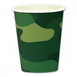 Стаканы бум. Милитари 250мл/6шт