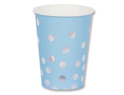 Стаканы Горошек серебряный 210 мл/6шт