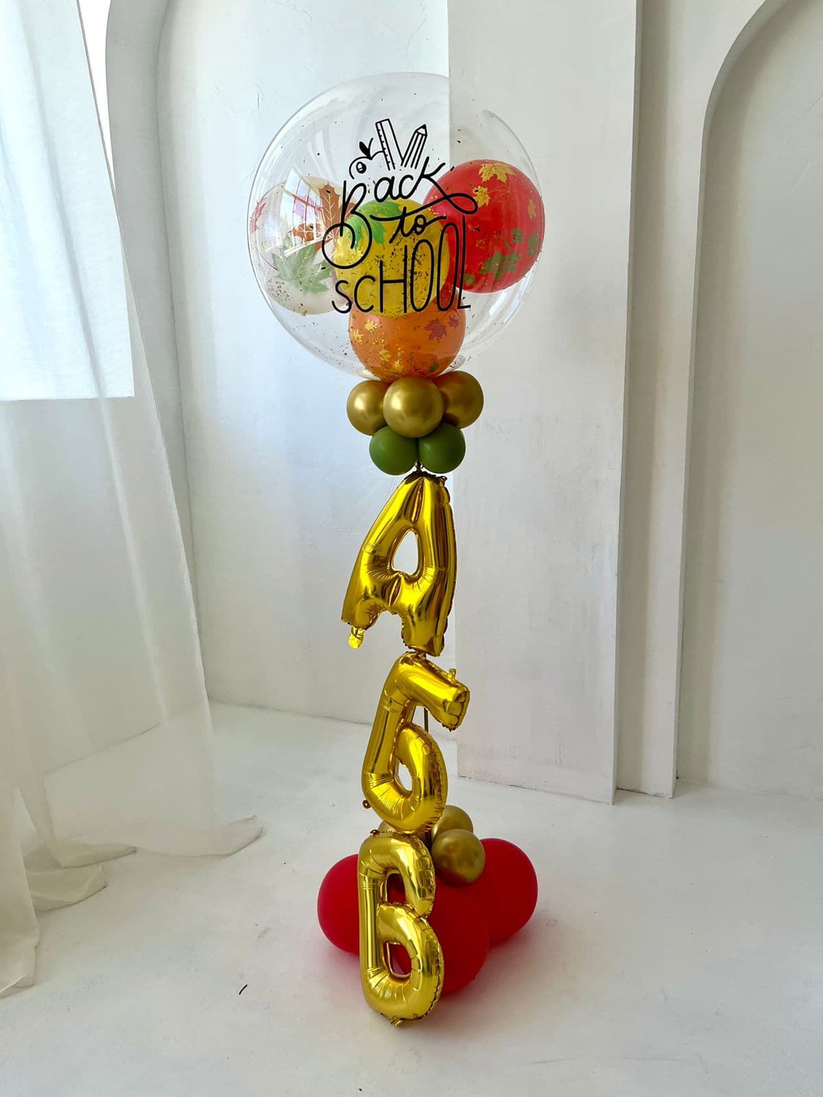 Стойка из шаров с воздухом "А,Б,В"