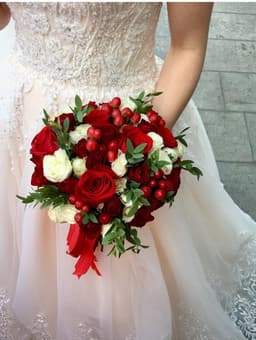 Свадебный букет "Магия красного"