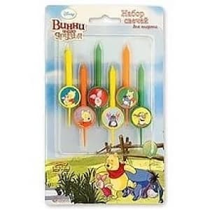 Свеча д/торта Disney Винни и друзья /6шт/
