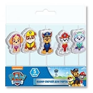 Свеча д/торта на пик Щенячий Патруль/5шт Свеча д/торта на пик Щенячий Патруль/5шт