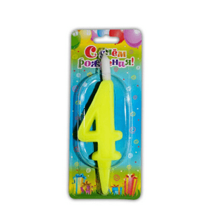 Свеча тортовая цифра 4 Свеча тортовая цифра 4