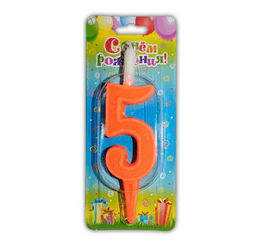 Свеча тортовая цифра 5