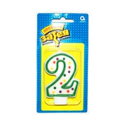 Свеча - цифра "2" 7,6см/А