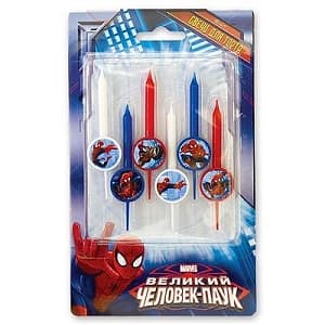 Свечи д/торта Marvel Человек Паук/6шт/ Свечи д/торта Marvel Человек Паук/6шт/