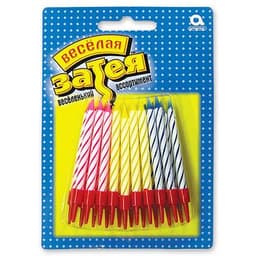 Свечи д/торта с подст 5см/20шт/А